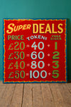 'Super Deals' Fairground Sign with Joby Carter Lettering