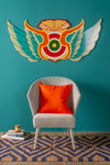 Winged Wheel Metal Fairground Panel - 01