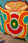 Winged Wheel Metal Fairground Panel - 01
