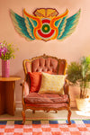Winged Wheel Metal Fairground Panel - 04