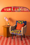 'Very Brave' Wooden Fairground Sign