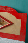 Red & Grey Diamond Mirror Panel - 06