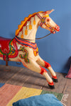 White & Red Fairground Carousel Horse