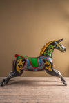 Black & Gold Fairground Carousel Horse