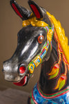 Black & Gold Fairground Carousel Horse