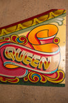 'God Save the Queen' Metal Fairground Sign <p>W:240cm D:0.2cm H:69cm </p>