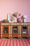 Vintage Wooden Sideboard with Tiles