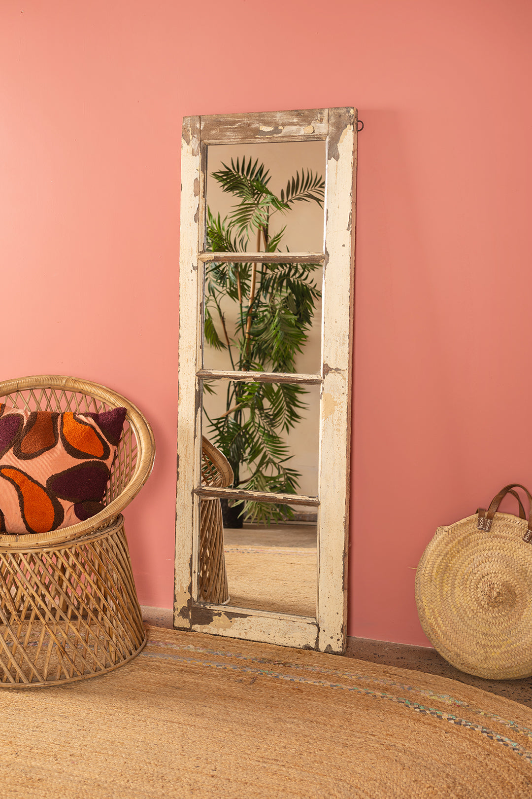 Vintage Four Section Wall Mirror <p>W:155cm D:3cm H:54cm </p>