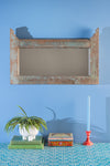 Slate Grey Vintage Wall Mirror <p>W:69cm D:6cm H:47cm </p>