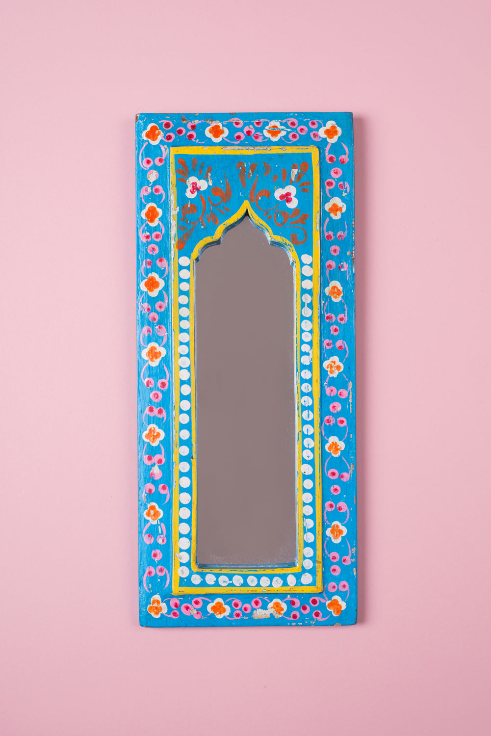 Hand Painted Vintage Arch Mirror (Re-worked) - 25