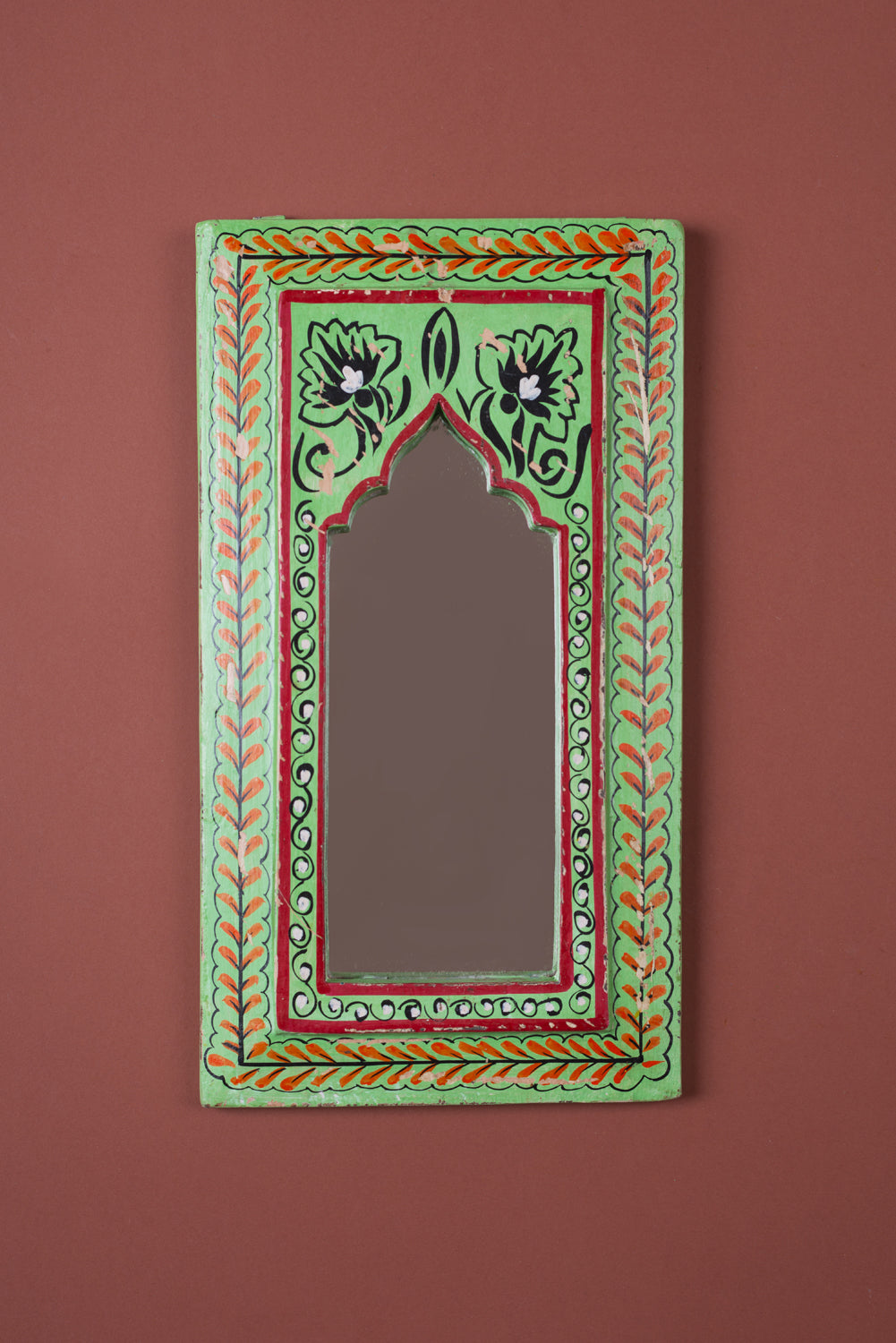 Hand Painted Vintage Arch Mirror (Re-worked) - 32