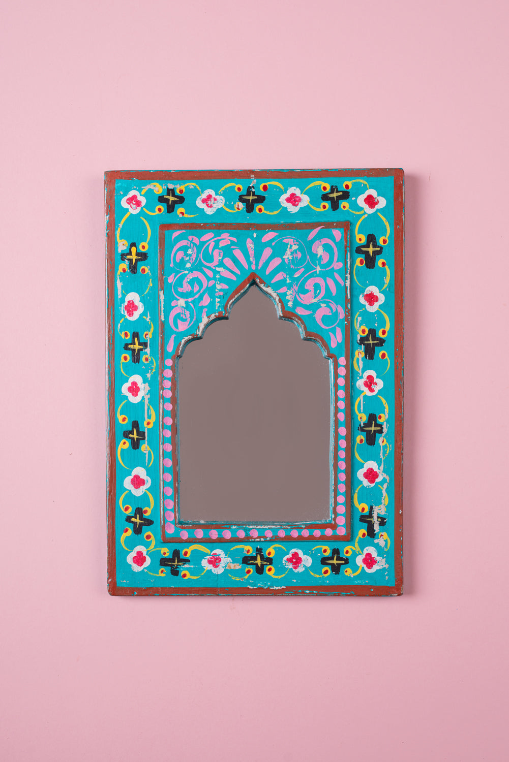 Hand Painted Vintage Arch Mirror (Re-worked) - 52