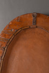 Vintage Wooden Oval Mirror