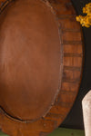 Vintage Wooden Oval Mirror