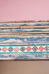 White & Blue Vintage Wall Mirror