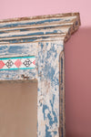 White & Blue Vintage Wall Mirror