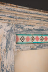White & Blue Vintage Wall Mirror