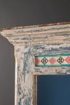 White & Blue Vintage Wall Mirror