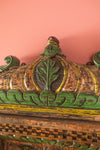 Green & Yellow Ornate Vintage Carved Wall Mirror <p>W:58cm D:10cm H:125cm </p>