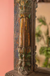 Green & Yellow Ornate Vintage Carved Wall Mirror <p>W:58cm D:10cm H:125cm </p>