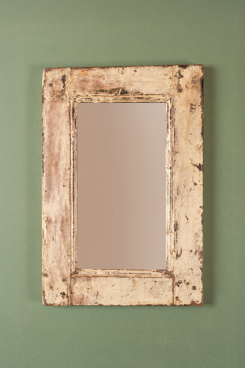 Vintage Wooden Rectangular Mirror - 06