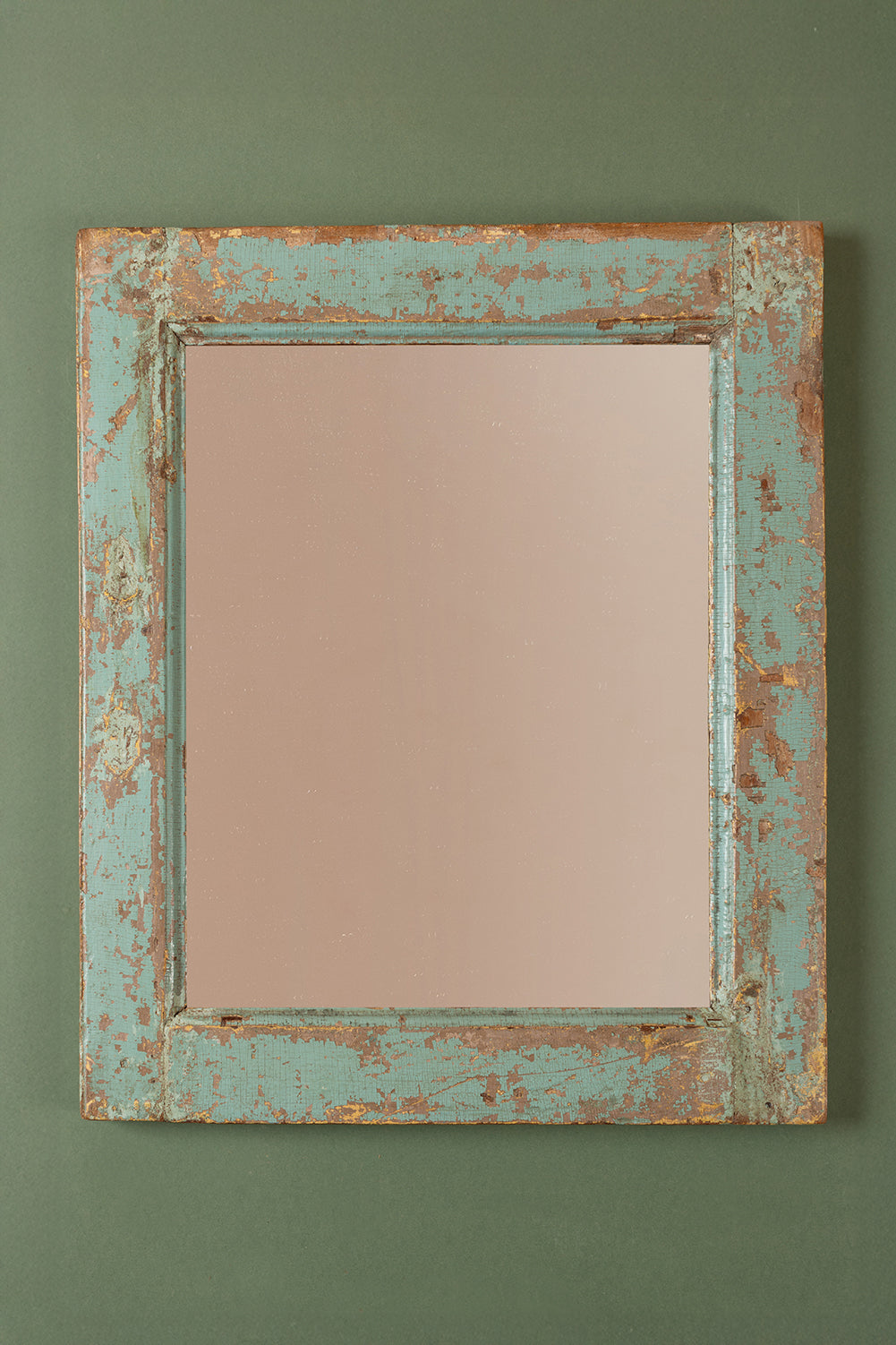 Vintage Wooden Rectangular Mirror - 08