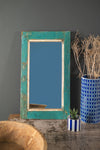 Vintage Wooden Rectangular Mirror - 17