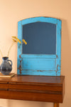 Baby Blue Vintage Wall Mirror <p>W:75cm D:3cm H:99cm </p>