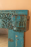 Carved Vintage Blue Wall Mirror <p>W:111cm D:25cm H:110cm </p>