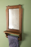 Vintage Wooden Wall Mirror <p>W:38cm D:10cm H:64cm </p>