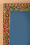 Vintage Colourful Carved Wall Mirror <p>W:60cm D:6cm H:182cm </p>