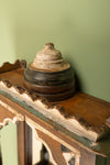 Wooden Vintage Temple Style Wall Mirror <p>W:44cm D:15cm H:78cm </p>