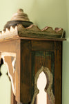 Wooden Vintage Temple Style Wall Mirror <p>W:44cm D:15cm H:78cm </p>