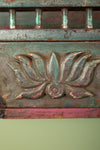 Turquoise & Pink Vintage Wall Mirror <p>W:55cm D:11cm H:66cm </p>