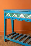 Vintage Blue Tiled Console Table