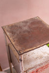 Vintage Cream Metal Side Table