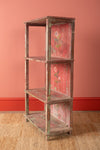 Vintage Red Wooden Shelves <p>W:52cm D:29cm H:108cm </p>
