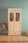 Cream Vintage Almirah with Tiles <p>W:95cm D:34cm H:187cm </p>