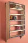 Cream & Blue Vintage Wall Shelves <p>W:47cm D:12cm H:75cm </p>