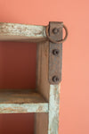 Cream & Blue Vintage Wall Shelves <p>W:47cm D:12cm H:75cm </p>