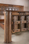 Grand Vintage Wooden Bed <p>W:224cm D:235cm H:152cm </p>