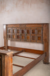 Grand Vintage Wooden Bed <p>W:224cm D:235cm H:152cm </p>