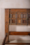 Grand Vintage Wooden Bed <p>W:224cm D:235cm H:152cm </p>