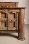 Grand Vintage Wooden Bed <p>W:224cm D:235cm H:152cm </p>