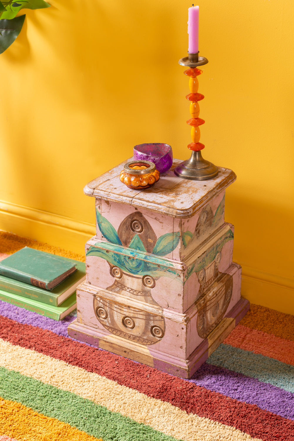 Pink Vintage Tiered Side Table