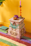 Pink Vintage Tiered Side Table