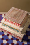 Vintage Decorated Tiered Table <p>W:63cm D:63cm H:50cm </p>