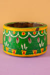 Vintage Hand Painted Wooden Pot (Re-worked) - 299