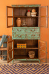 Pale Blue Vintage Double Cabinet