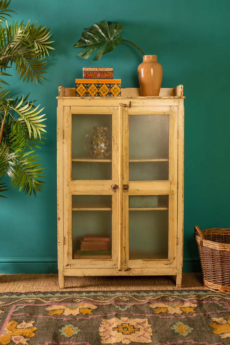 Vintage Cream Glazed Cabinet Ian Snow Ltd